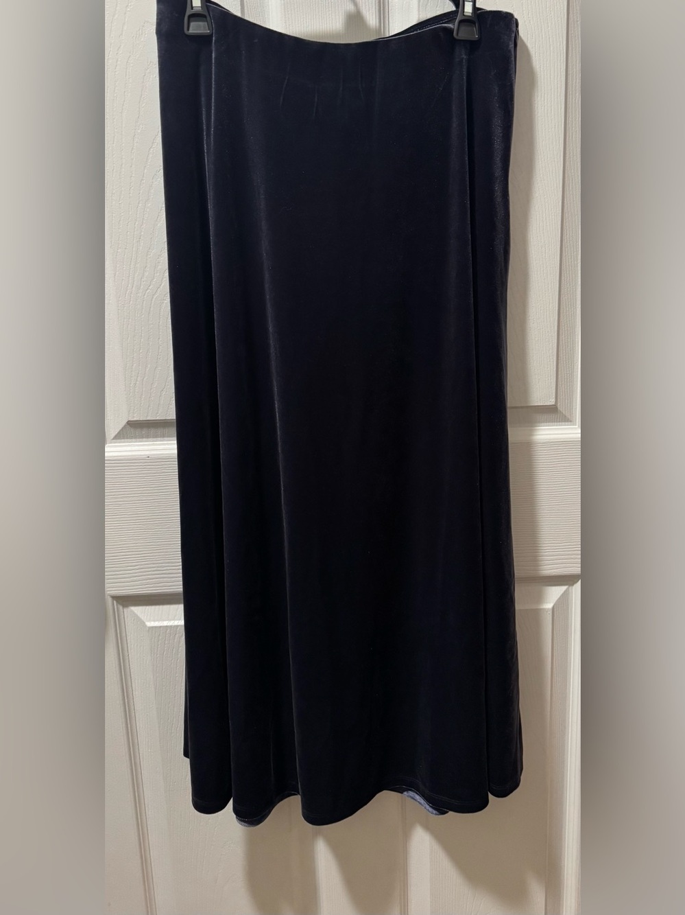 Talbots Black Velvet Maxi Skirt